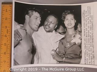 Collection of large format B&W photos including boxers Dick Tiger, Archie Moore, Yvon Durelle, Primo Carnara and Gene Fullmer.  