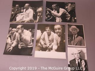 Collection of large format B&W photos including boxing promoters and ringmen