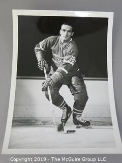 Collection of large format B&W sports photos including Pat Stepleton, Marcel Bonin and Clarence Solem 