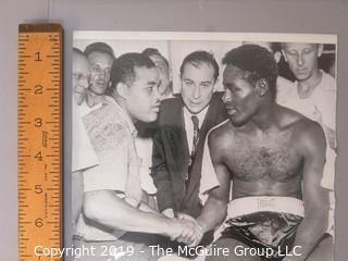 Collection of large format B&W boxing photos including Joe Lewis, Dick Tiger, Joey Archer and Nino Benvenuti