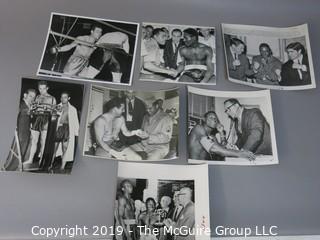 Collection of large format B&W boxing photos including Joe Lewis, Dick Tiger, Joey Archer and Nino Benvenuti