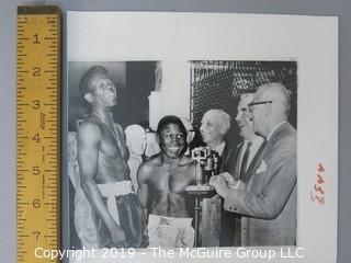 Collection of large format B&W boxing photos including Joe Lewis, Dick Tiger, Joey Archer and Nino Benvenuti