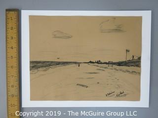 Charcoal on Paper; signed "B Robinson - Nags Head" lower right; 9 x 11 1/2" 