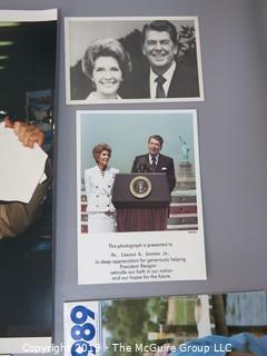 Large Format B&W photos of Ronald and Nancy Reagan, and other Presidential memorabilia