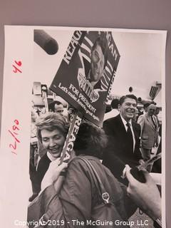 Large Format B&W photos of Ronald and Nancy Reagan, and other Presidential memorabilia