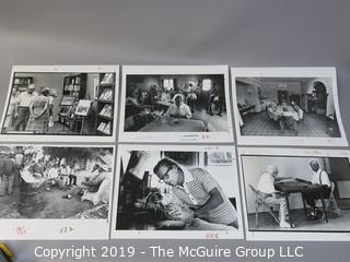 Collection of Large Format B&W photos; Daily Life in America for the Elderly; circa 1981