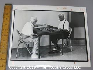 Collection of Large Format B&W photos; Daily Life in America for the Elderly; circa 1981