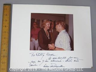 Collection of Large Format B&W Photos of LBJ and Ladybird with Grandchild in the White House, Betty Beale, WAshington Star REporter with Happy and Nelson Rockefeller, the Capitol at night, IKE at 1956 Republican National Convention; and a book called Hillary.