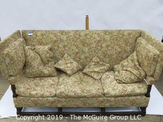 Upholstered Italian Sofa with reclining Sides; 78W x 33D x 40T