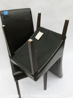 (6) Faux Leather Side Chairs, 1 showing some wear (only 2 shown in photo)