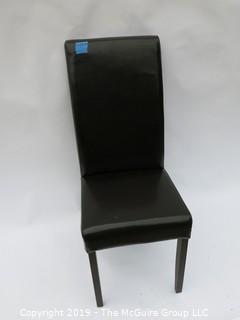 (6) Faux Leather Side Chairs, 1 showing some wear (only 2 shown in photo)