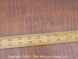 VERY NICE Oval Top Tiger Maple Occasional Table with Slightly Splayed Turned Legs and Pad Feet.  Top is 33 x 24"; base is 24W x 21D"