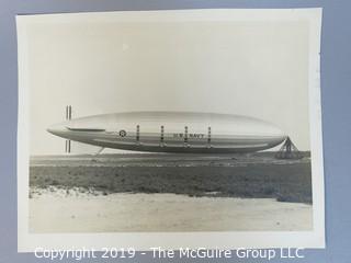 1930 U.S. Navy Blimp B&W Photo