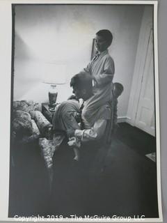 11 x 14"  B&W Photo of Attorney General Robert F. Kennedy Playing with his children; photo by Arthur Rickerby