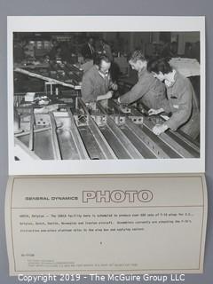 8 x 10" B&W photos including aircraft manufacturing by Boeing and General Dynamics 