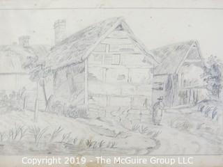 Collection of 8 x 10" Pencil Sketches on Paper from the early 1800's; some signed