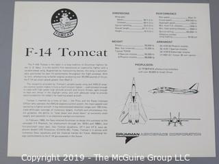 Collection of 8 x 10" Color Photos of Aircraft and Specs by McDonnell-Douglas and Grumman 