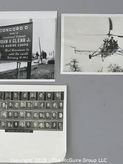 Collection of Photos including John McCain's Annapolis Yearbook Picture and 1941 8 x 10 " B&W Photo of Igor Sikorsky's world record Helicopter Flight