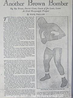 Collection of Photos and Articles about Boxer "Big Boy Brown", cousin of Joe Lewis