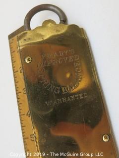 Brass Hanging SCale; marked Frary's Improved Spring Balance - Warranted