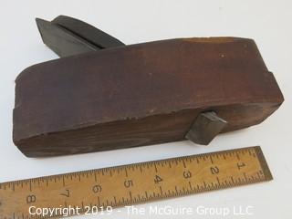 Wooden Smoothing Plane; marked "3" and "SCIOTO WORKS", steel marked as well. 