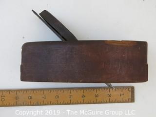 Wooden Smoothing Plane; marked "3" and "SCIOTO WORKS", steel marked as well. 