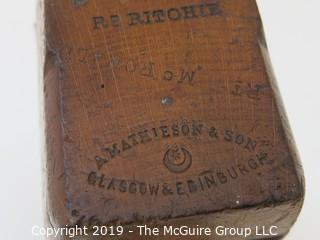 English Scoop Plane; marked A. Mathieson & Son; Glasgow and Edinburgh