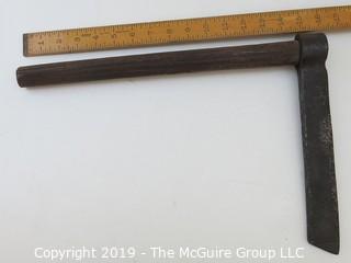 Antique Wood/Iron Froe, used for cutting house or roof shingles