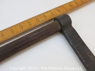 Antique Wood/Iron Froe, used for cutting house or roof shingles