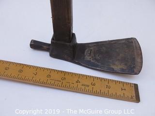 Antique Wood/Iron Carpenter's Adze; marked on base