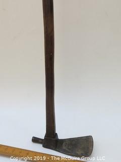 Antique Wood/Iron Carpenter's Adze; marked on base