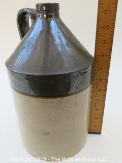 Handled Earthenware Salt Glazed Crock