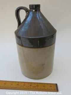 Handled Earthenware Salt Glazed Crock