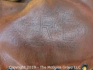 Baseball Glove, circa 1940's; markings on leather 