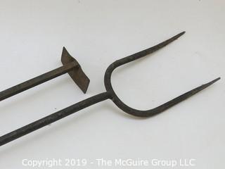 Very long Hand Forged Hearth Tools