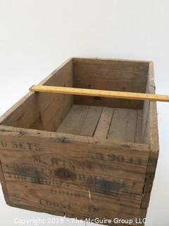 Wooden Crate marked: "McKinney Hinges and Butts" 