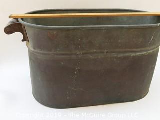 Double Handled Oval Copper Tub; needs re-soldering of bottom side seam