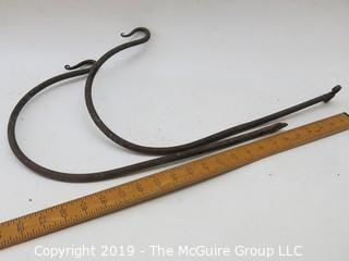 Hand Forged Iron Hearth Hooks