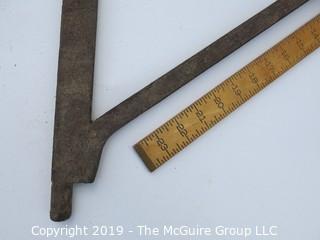 Large Hand Forged Open Hearth Cooking Bracket