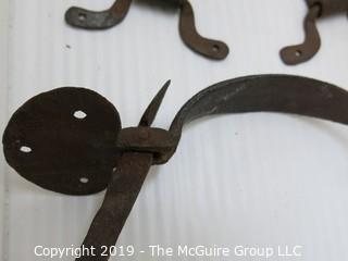 Reclaimed Iron Door Hinges and door handle