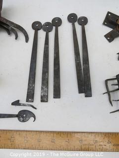 Reclaimed hand forged hardware, including nails