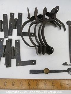 Reclaimed hand forged hardware, including nails