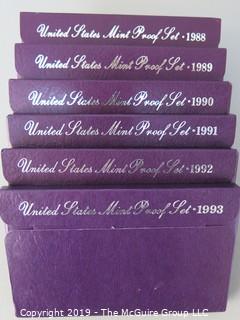 NIB; U.S. Mint Proof Sets; 1988-1993