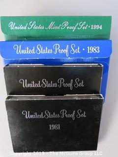 U.S. Proof Set; 1981, 1982, 1983; U.S. Mint Proof Set; 1984