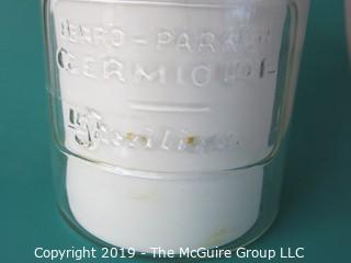 1930's Physicians Sterilizing Glass Jar with Lid; "Bard-Parker Germicide"Glass 