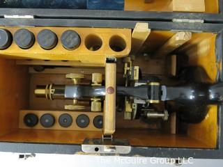 1920's Physician's Ocular Microscope with Original Case; marked W. & W. Seibert; Germany