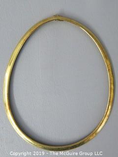 18k yellow gold Necklace; 65g