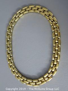 Ciner 16 1/2" Ladies Tri-Strand Gold Toned Necklace