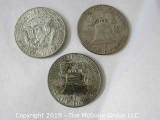 (3) Silver Half-Dollars