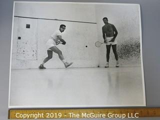 Large Format Photo; B&W; "Robert McNamara"; playing Squash, by Arthur Rickerby, Renowned American Photojournalist